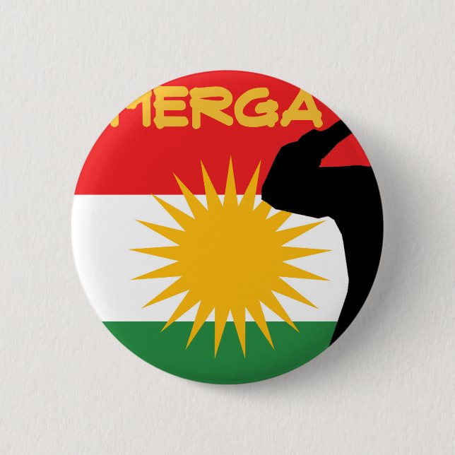 Bóton Redondo 5.08cm Peshmerga (Frente)