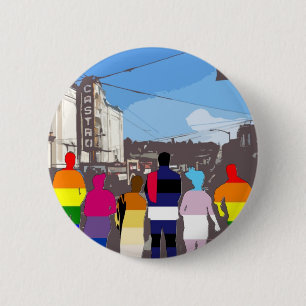Bóton Redondo 5.08cm Pessoas do orgulho de GLBT no Castro #2