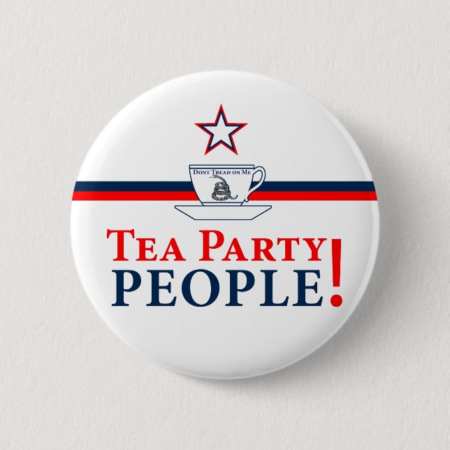 Bóton Redondo 5.08cm Pessoas do tea party! (Frente)