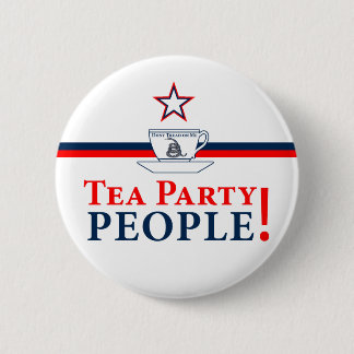 Bóton Redondo 5.08cm Pessoas do tea party!