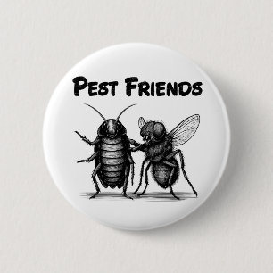 Bóton Redondo 5.08cm Pest Amigos BFF