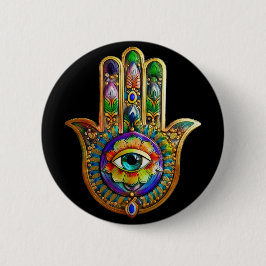 Bóton Redondo 5.08cm Petais De Flores Coloridas Turquesa De Terceiro Ol