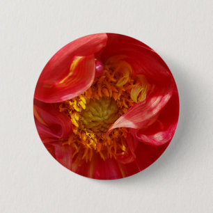Bóton Redondo 5.08cm pétalas vermelhas