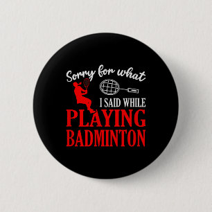 Bóton Redondo 5.08cm Peteca Raquete Jogador de Badminton 1