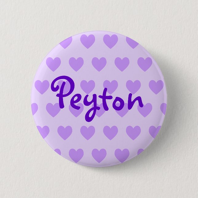 Bóton Redondo 5.08cm Peyton em Roxo (Frente)