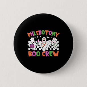 Bóton Redondo 5.08cm Phlebotomy Boo Crew Phlebotomist Figurume de Hallo
