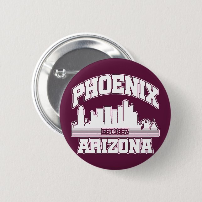 Bóton Redondo 5.08cm Phoenix, Arizona (Frente & Verso)