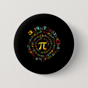 Bóton Redondo 5.08cm Pi 314 Math Pi Lovers Boy Toddler Mathemat