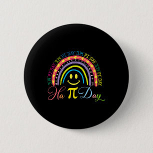 Bóton Redondo 5.08cm Pi Day Math Number Rainbow Happy Pi Day Divertimen