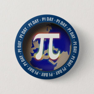 Bóton Redondo 5.08cm Pi Day on Earth Matemática