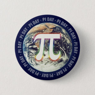 Bóton Redondo 5.08cm Pi Day on Earth Matemática