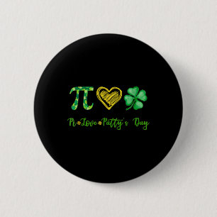 Bóton Redondo 5.08cm Pi Love Shamrock Patri's Day Math Teacher Rua Patr