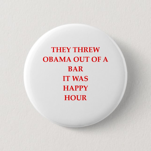 Bóton Redondo 5.08cm piada de obama do anto (Frente)