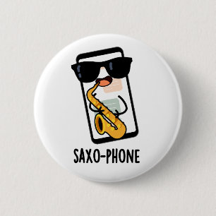 Bóton Redondo 5.08cm Piadas de Celular Saxo-fone Engraçadas