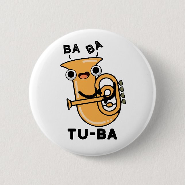 Bóton Redondo 5.08cm Piadas de Tuba Divertidas Tu-ba (Frente)
