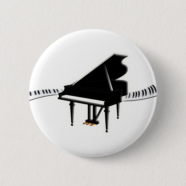 Bóton Redondo 5.08cm Piano de cauda e teclado (Frente)