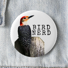 Bóton Redondo 5.08cm Pica-pau-de-bico-vermelho-Nerd