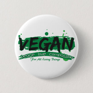 Bóton Redondo 5.08cm Piedade do amor da paz do Vegan