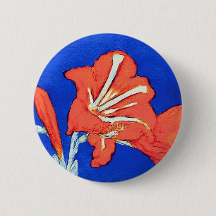 Bóton Redondo 5.08cm Piet Mondrian - Pintura de Flor de Arte Fina Amary