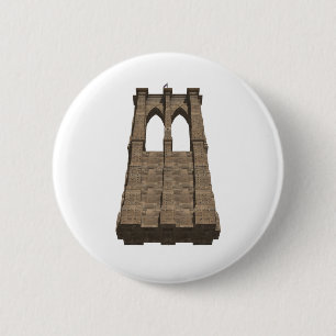 Bóton Redondo 5.08cm Pilar da Ponte de Brooklyn: Modelo 3D: