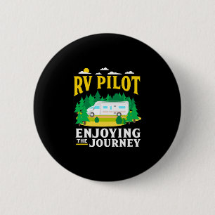 Bóton Redondo 5.08cm Piloto de rv masculino curtindo a viagem camping e