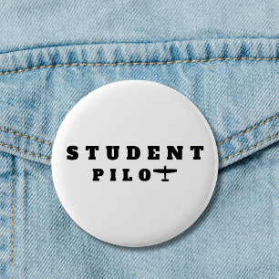 Bóton Redondo 5.08cm Piloto Estudante Avião Simples Aviação personaliza