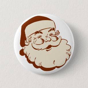 Bóton Redondo 5.08cm Pin clássico do papai noel