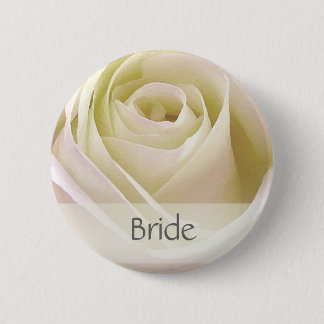 Bóton Redondo 5.08cm Pin cor-de-rosa da noiva do dobro branco