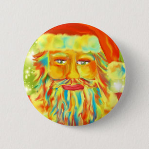 Bóton Redondo 5.08cm Pin da arte do papai noel