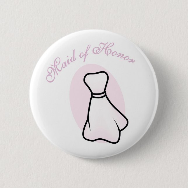 Bóton Redondo 5.08cm Pin da madrinha de casamento (Frente)