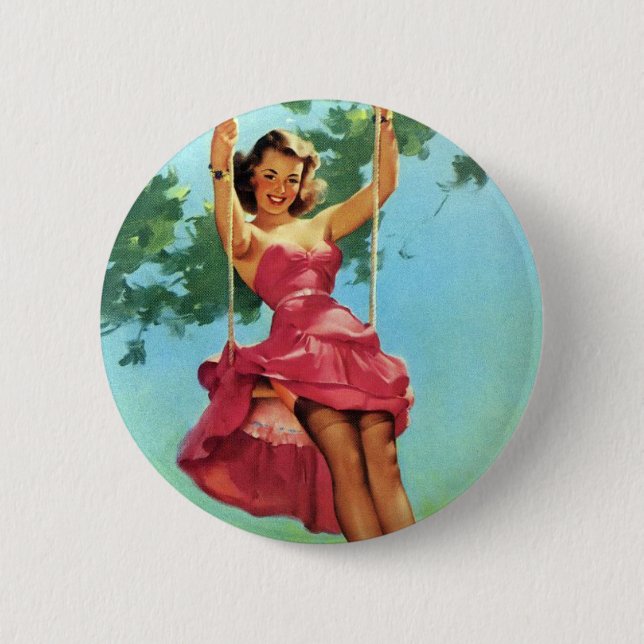 Bóton Redondo 5.08cm Pin de balanço acima (Frente)