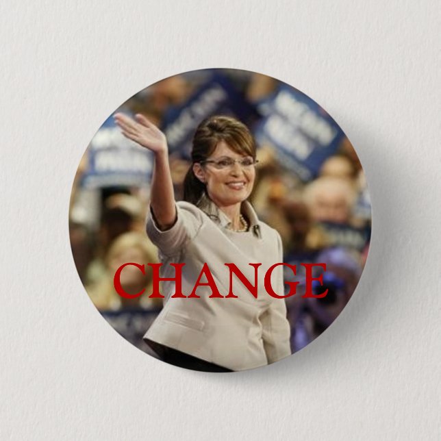BÓTON REDONDO 5.08CM PIN DE CHANGE-SARAH PALIN (Frente)