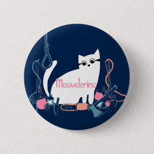 Bóton Redondo 5.08cm Pin de Meowderino (com armas)