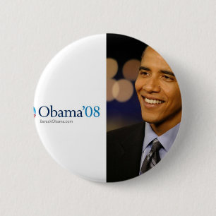 Bóton Redondo 5.08cm Pin de Obama '08