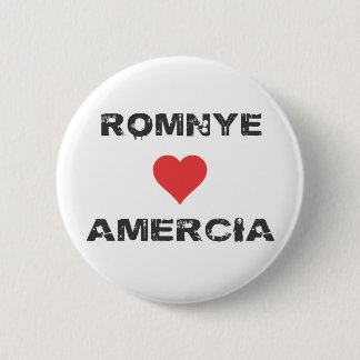 Bóton Redondo 5.08cm Pin de Romnye Luvs Amercia Pinback