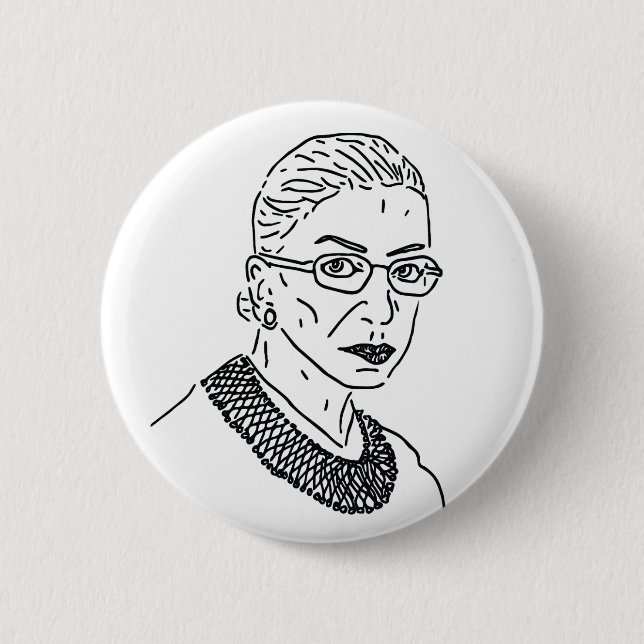 Bóton Redondo 5.08cm Pin de Ruth Bader Ginsburg RBG (Frente)