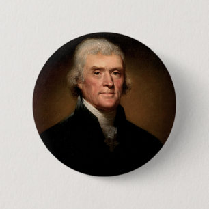 Bóton Redondo 5.08cm Pin de Thomas Jefferson