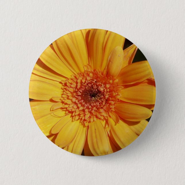 Bóton Redondo 5.08cm Pin do Gerbera - Botão (Frente)