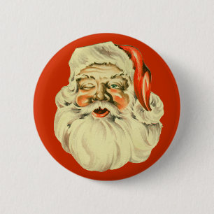 Bóton Redondo 5.08cm Pin do papai noel do vintage