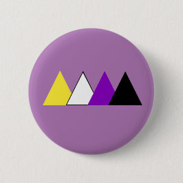Bóton Redondo 5.08cm Pin do triângulo do orgulho de Nonbinary