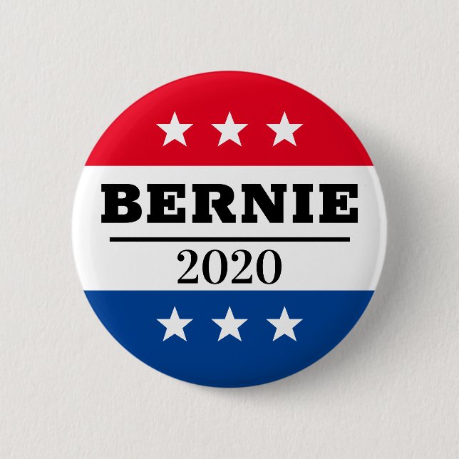 Bóton Redondo 5.08cm Pin Eleitoral do BERNIE 2020 (Frente)
