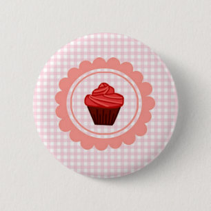 Bóton Redondo 5.08cm Pin esquadrado do design do coração do rosa de