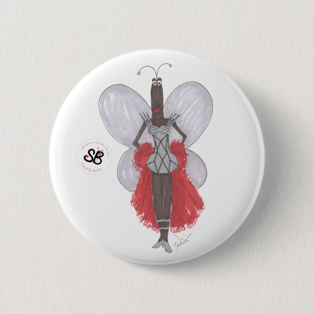 Bóton Redondo 5.08cm Pin geométrico do botão da forma da celebridade (Frente)