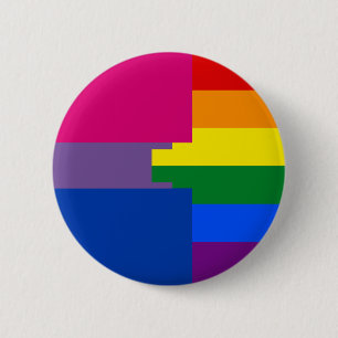 Bóton Redondo 5.08cm Pin homossexual de Biromantic