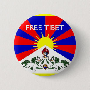 Bóton Redondo 5.08cm Pin LIVRE de TIBET