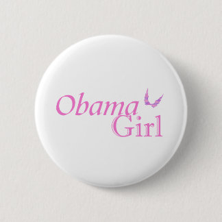 Bóton Redondo 5.08cm Pin Oficial "Obama Girl"