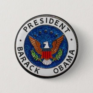 Bóton Redondo 5.08cm Pin presidencial do selo de Obama