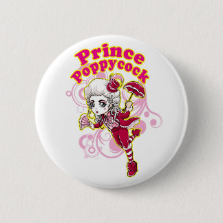 Bóton Redondo 5.08cm Pin vermelho e cor-de-rosa de Poppycock