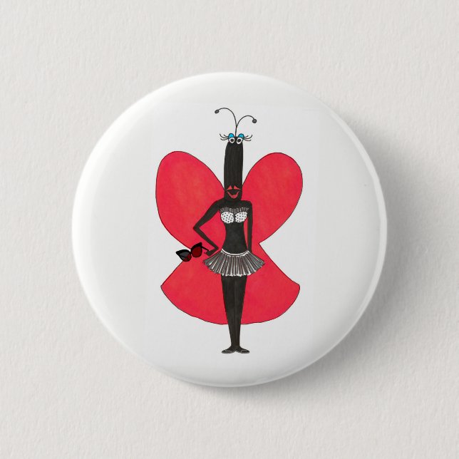 Bóton Redondo 5.08cm Pin vermelho/preto da celebridade Pseudo de SBM do (Frente)