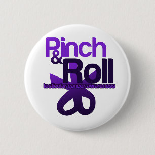 Bóton Redondo 5.08cm Pinch e Roll para a consciência do Cancer testicul